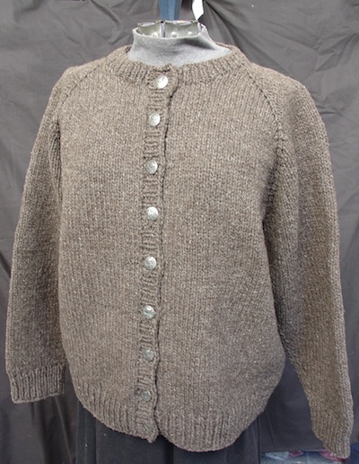 gray sweater with buttons