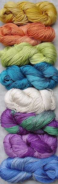 100% mulberry silk yarn on cone, lace weight yarn for knitting
